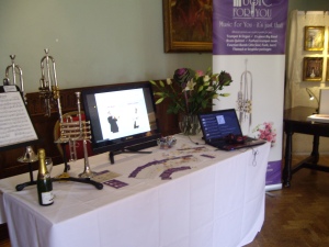 The Music for You Wedding Fayre stand